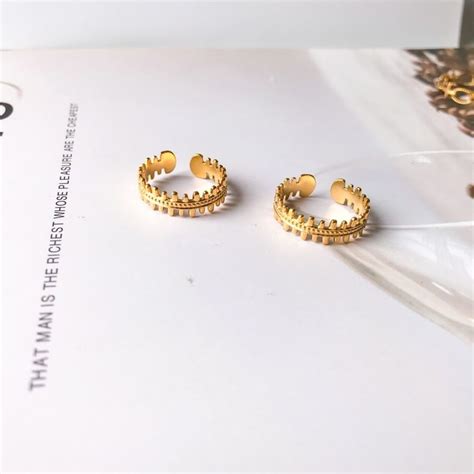 Gold stainless steel Adjustable Rings 1 pc – Anna Jewellery Handicraft