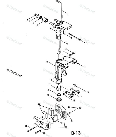 Mercury Outboard Hp Oem Parts Diagram For Swivel Bracket Assembly