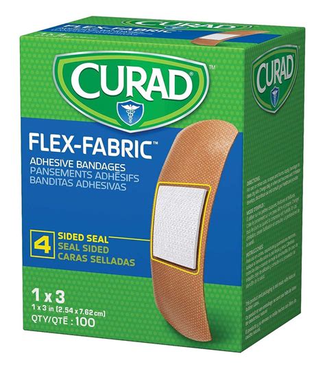 Curad Flex Fabric Adhesive Bandages 1 X 3 Box Of 100 Flexible And Durable Protection