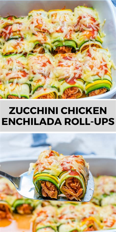 ZUCCHINI CHICKEN ENCHILADA ROLL UPS