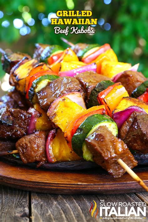 Grilled Hawaiian Beef Kabobs