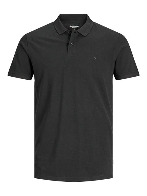 Plain Polo T Shirt Black Jack And Jones®