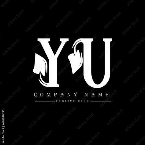 Yu Letter Logo Design Yu Letter With Leaf Shape Yu Creative Two