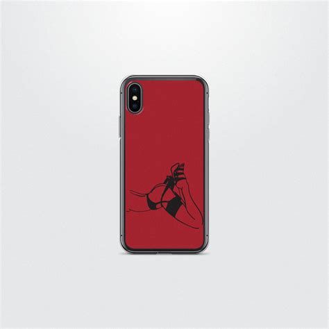 Naughty Girl Sexy Lingerie Line Art Feminine Phone Case Color Options Clear Phone Case For