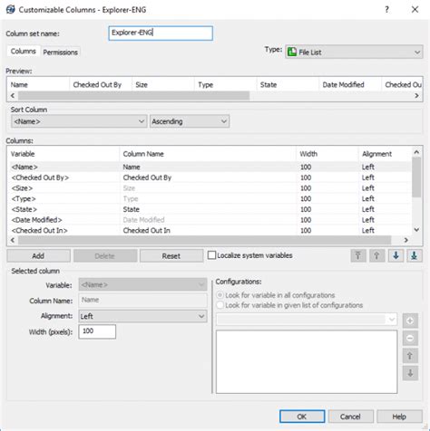 Solidworks Pdm 2021 New Column Configuration Controls