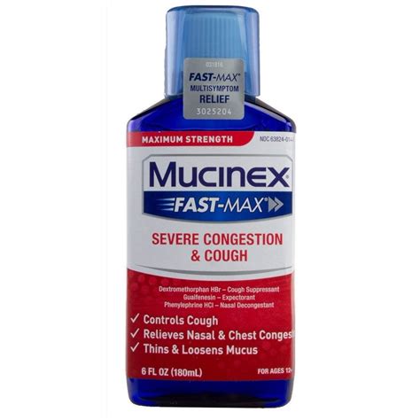 Mucinex Fast Max Maximum Strength Severe Congestion And Cough Multi Symptom Relief Cough