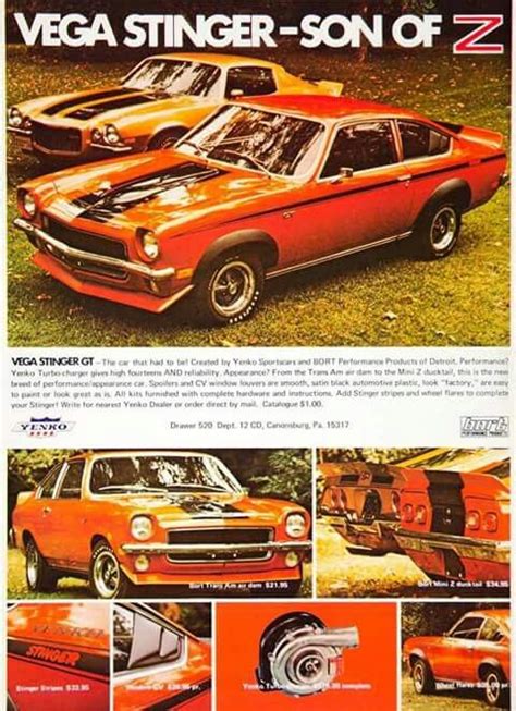 Chevrolet Vega Stinger Muscle Car Ads Muscle Cars Classic Cars