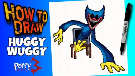 HOW TO DRAW HUGGY WUGGY FROM POPPY PLAYTIME Chapter 3 Como Dibujar A