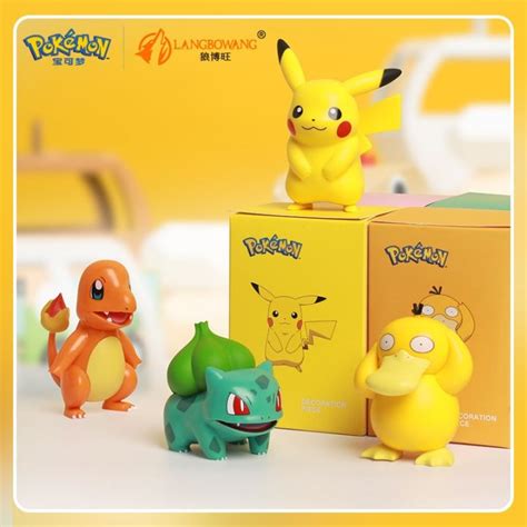 6Pcs Set Pokemon Sleep Pikachu Charmander Psyduck Squirtle Jigglypuff