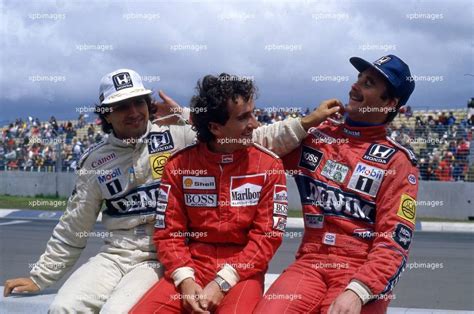 Nelson Piquet BRA Williams Alain Prost FRA McLaren And Nigel