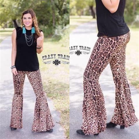 ️ ️ ️ Leopard Flare Bell Bottom Pants ️ ️ ️ Super Soft And Stretchy