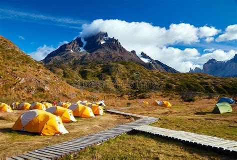 Camping in Torres Del Paine Stock Image - Image of mountain, paine ...