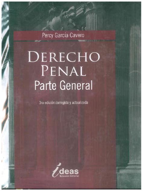 Pdf Derecho Penal Parte General Percy García Cavero 3ra Edición