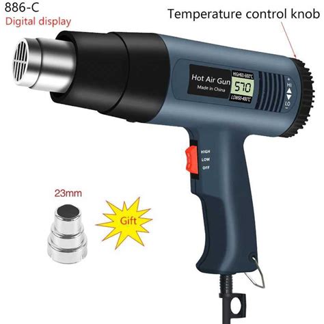 Jual Alat Pengering Udara Panas Heat Gun Hot Air Dryer W With Display Shopee Indonesia