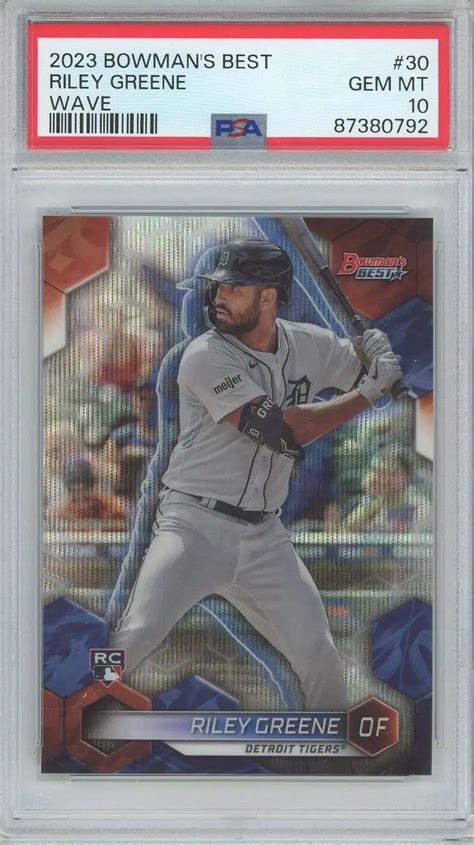 MLB 2023 Bowmans Best Single Card Wave Riley Greene 30 Rookie PSA 10