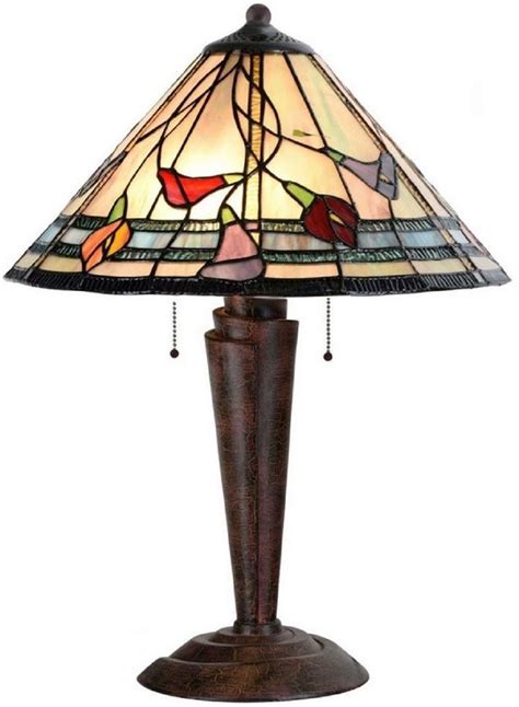 Casa Padrino Lampe De Table Tiffany De Luxe Multicolore Bronze