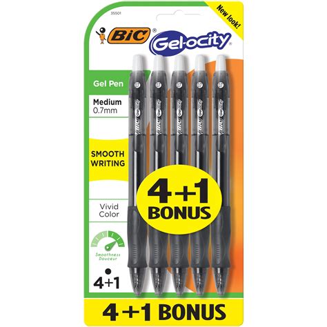 BIC Gel Ocity Original Retractable Gel Pen Black 4 1 Pack Walmart