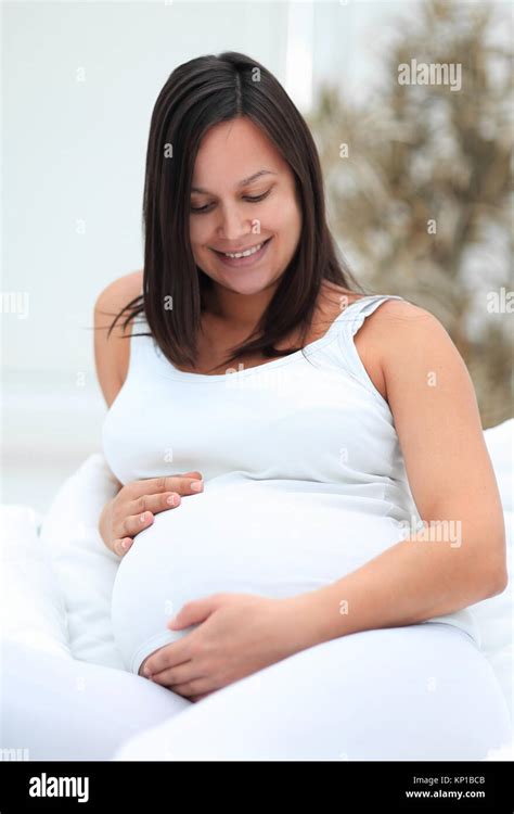 Portrait Of A Happy Pregnant Woman Stock Photo Alamy