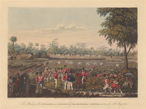 Lt. Joseph Moore, Burma - Rangoon /Yangon , 1825 | The Map House