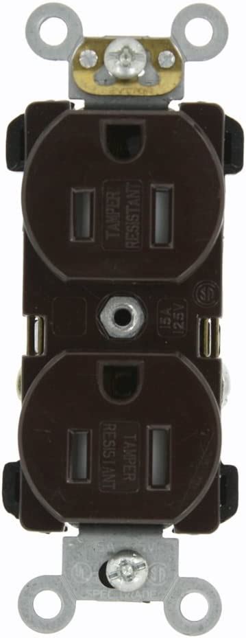 Leviton Tbr Volt Narrow Body Duplex Receptacle Straight