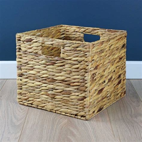 Water Hyacinth Square Natural Storage Basket