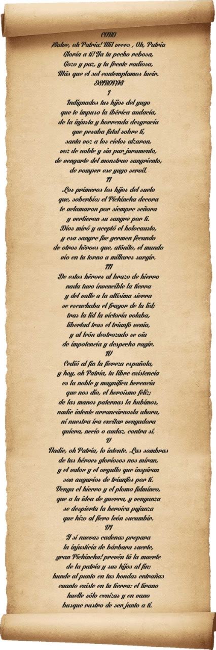 Imagen Del Himno Nacional Del Ecuador