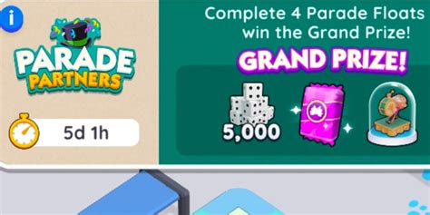 Monopoly GO: Parade Partners Rewards and Milestones