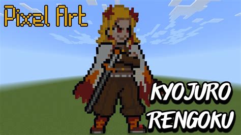 Kyojuro Rengoku Pixel Art Timelapse Youtube