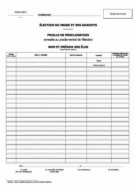 ÉLECTION DU MAIRE ET DES ADJOINTS FEUILLE DE PDF