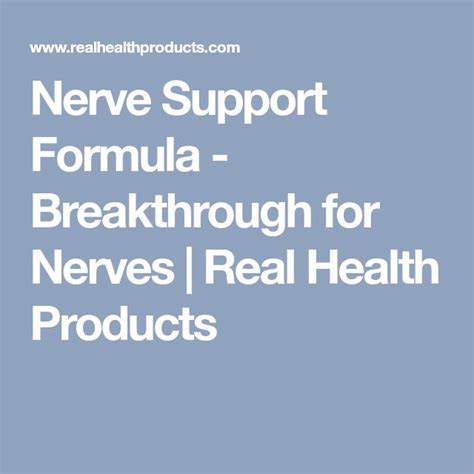 Nerve Support Formula The Original Formula For Healthy Nerve Function