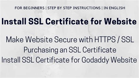 Install Ssl Certificate For Godaddy Website Make Website Secure With Ssl Purchase