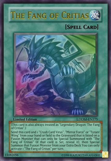 The Fang Of Critias Cardcustom Yu Gi Oh Custom Think Tank Wiki