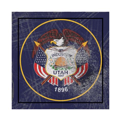 Utah Flag Icon Stock Illustration Illustration Of Flag 111386876