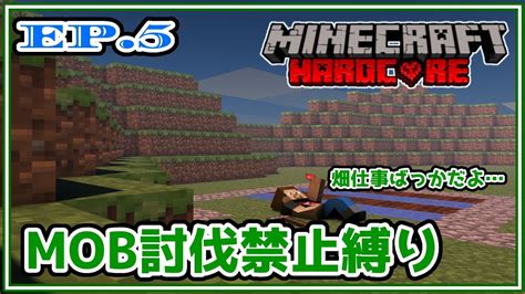 【マイクラ】《ep5》mob討伐禁止縛りでエンドラ討伐！【縛りハードコア】 Youtube