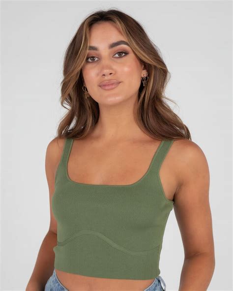 Ava And Ever Chelsea Girls Knit Top In Olive Fast Shipping And Easy Returns City Beach Australia