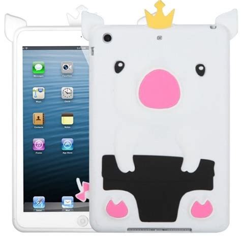 An Ipad Case With A Cow Wearing A Crown On It S Head And Legs