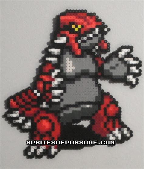 Pokemon Groudon Pixel Art Grid