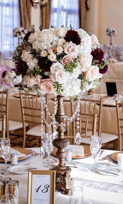 High Centerpiece Example Tall Wedding Centerpieces Blush Wedding Centerpieces Burgundy