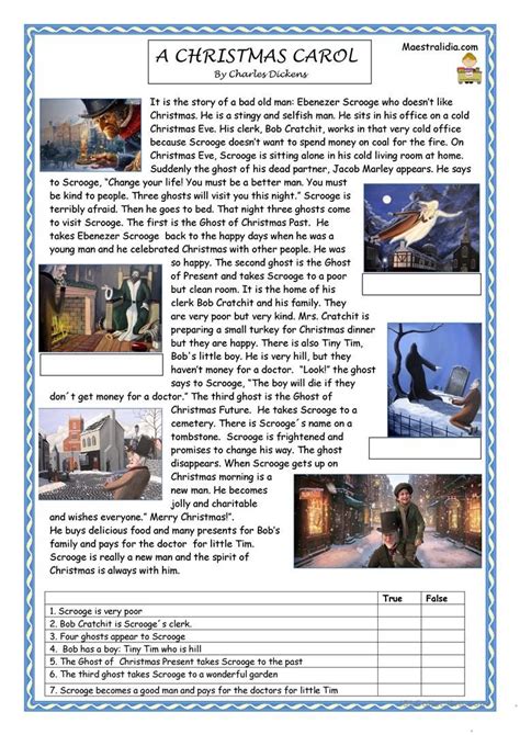 A Christmas Carol Lessons Printables