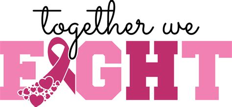 Together We Fight Breast Cancer Awareness Mug Design Free Svg File