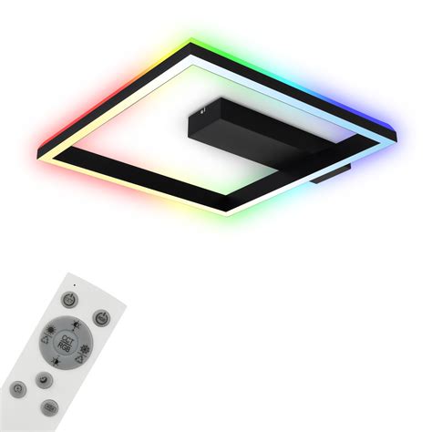 RGB CCT LED Ceiling Lamp 57cm LED Board 20 W 1800 Lm Black