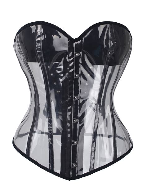 Fashion Womens Buckle Up Overbust Corset Body Shaper Waist Cincher