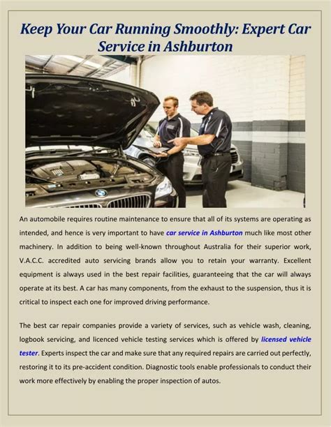 Ppt Keep Your Car Running Smoothly Expert Car Service In Ashburton