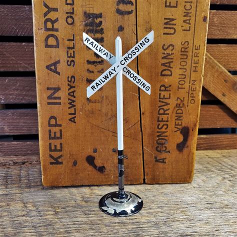 Vintage Tin Railroad Crossing Sign Double Sided 7 Model RR Signal - Etsy