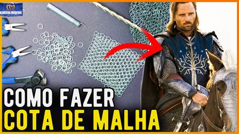 FAÇA ARMADURA MEDIEVAL Como Fazer Cota de Malha Real YouTube