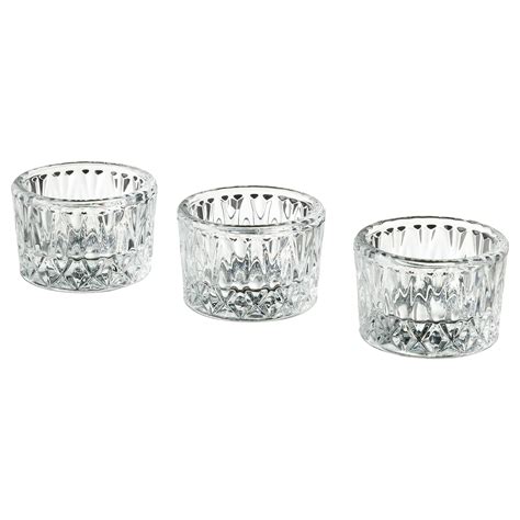 SmÄllspirea Tealight Holder Clear Glasspatterned 1 ½ Ikea