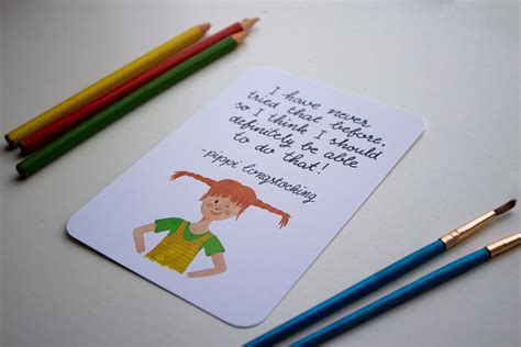 Pippi Longstocking Quote English Postcard Illustration Etsy