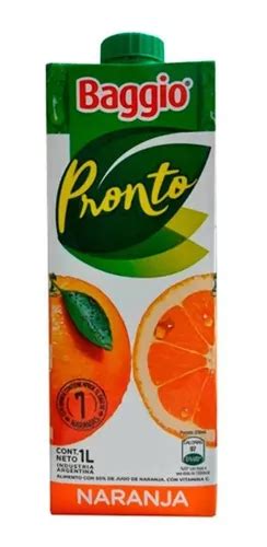 Jugo Baggio Sabor Naranja X Litro Pronto Natural Bebida