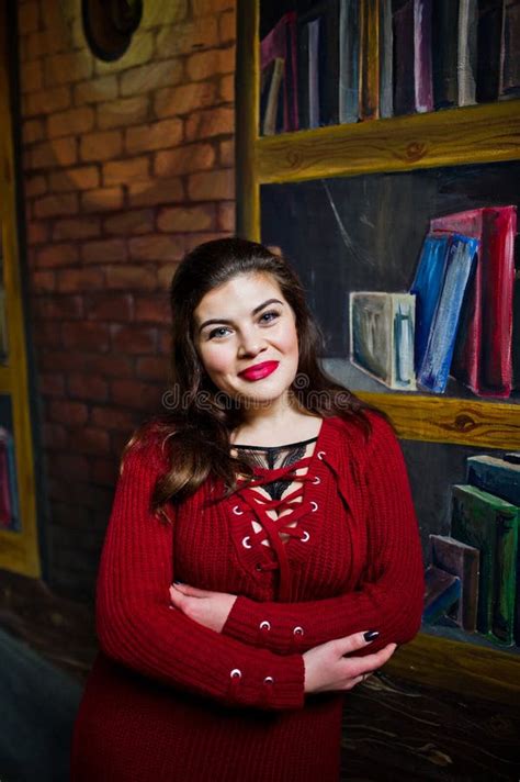 Brunette Plus Size Model Stock Photo Image Of Town