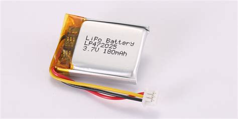 37v Rechargeable Li Polymer Battery Lp472025 180mah With Ntc And Molex 51021 0300 Connector